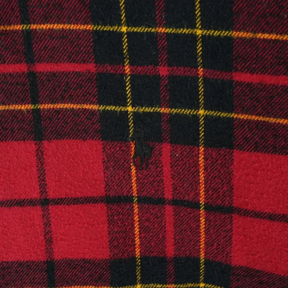 Vtg Ralph Lauren Shirt Mens XL Classic‎ Fit Red Buffalo Plaid Flannel Lumberjack
